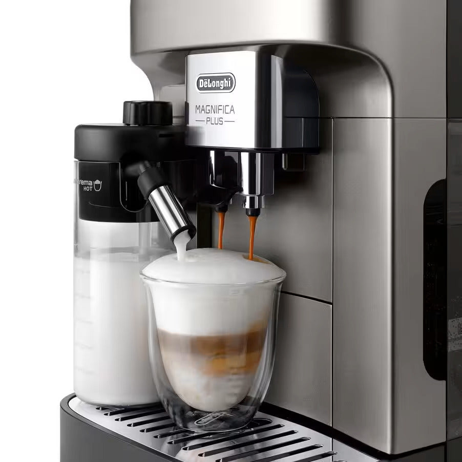 De'Longhi Magnifica Plus Automatische Espressomaschine 1450W Druck 15bar für Cappuccino mit Mahlwerk Schwarz