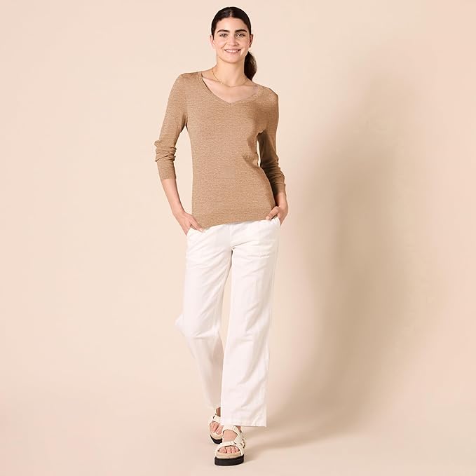 Women's Classic-Fit Lightweight Long-Sleeve V-Neck